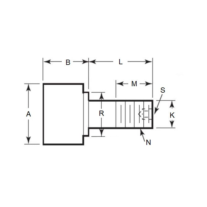 1191168 | CCF240RS (Each) --- Needle Roller Cam Followers - 101.6x120.65 mm - 1.1/4-12 UNF Standard - Steel Cam Follower
