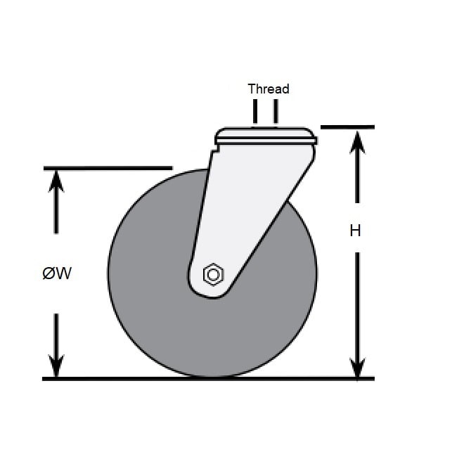 1228728 | RWC-S2714 (4 Pcs) --- Castors - 50 mm x 20 mm