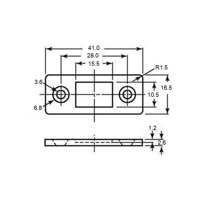 1155023 | SUG-527RS --- Catches - 41 mm x 16.5 mm x 2.6 mm