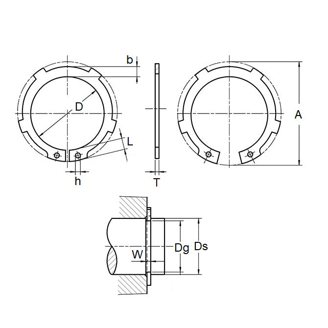 1167407 | DAK-058 --- Circlips - 58 mm x 2 mm x 55 mm