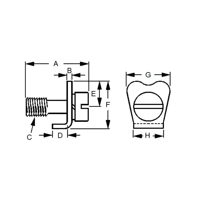 1045168 | CSL-04.00X10.16X2.57F (2 Pcs) --- Syncro Clamps - 4-48 UNF (2.85mm) x 10.16 mm x 7.938 mm