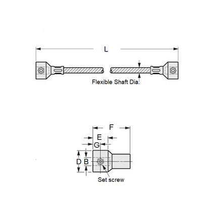 1072305 | CP-064-064-25-0203-FS --- Shafts - 6.35 mm x 6.35 mm x 203.2 mm