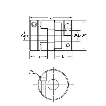 Couplage Oldham Disque 15 mm - Acétal - Disque - MBA (Pack de 5)