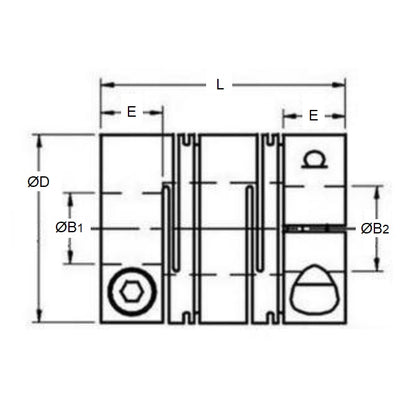 Raccord Reli-a-flex 5 x 6,35 x 18 x 23,5 mm - Type fendu - Style de serrage Reli-A-Flex - MBA (lot de 1)