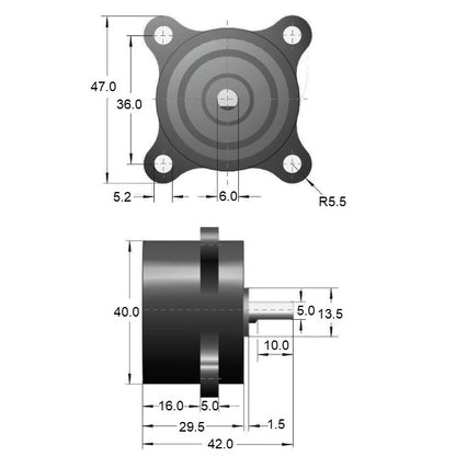 1214872 | DR-3000-B --- Dampers - 300 (+/- 80) x  Bi-directional x 50 RPM