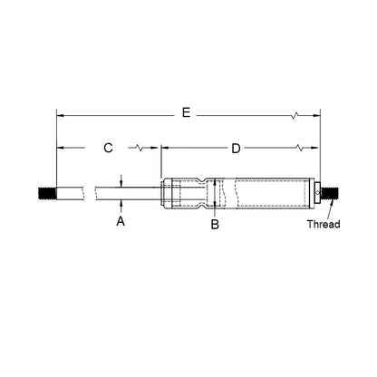 1201130 | GAS4RS --- Adjustable Force Gas Springs - 150.11 mm x 363.98 mm x 66.22 KG