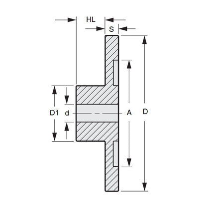 1157587 | GBL-045-030-050-ACB --- Blanks Gears - 44.8 mm x 3 mm x 5 mm