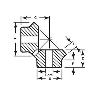 1131700 | GM-051-D16-127-C (Each) --- Mitre Gears - 24 tooth - 50.8x12.7 mm 16DP Steel - Steel Gear