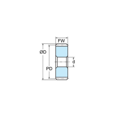 1065007 | G005P-006-V32-048-016-B (Each) --- Spur Gears - 6 tooth - 4.78x1.588 mm Hubless - Brass Gear