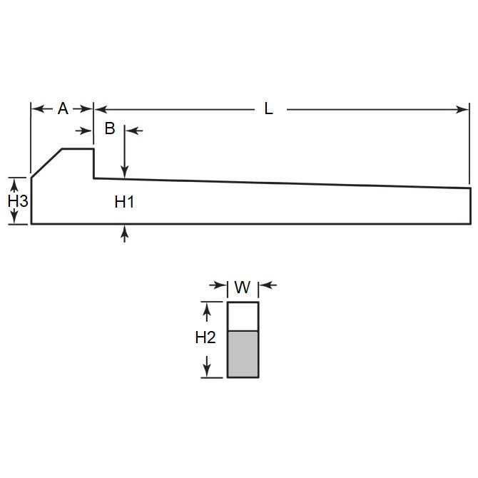1085041 | GHK0953-0953-038 (Each) --- Gib Head Keys - 9.525x9.525x38.1 mm - Cold Finished Steel Key