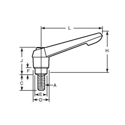 1082184 | KHD-312RS --- Handles - M8x1.25 (8mm Standard) x 15 mm