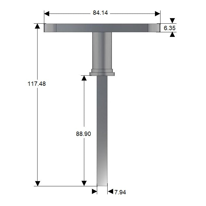 1195359 | HH-112RS (Each) --- Tee Handles - 117.475x88.9 mm - -
