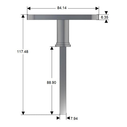 1195359 | HH-112RS (Each) --- Tee Handles - 117.475x88.9 mm - -