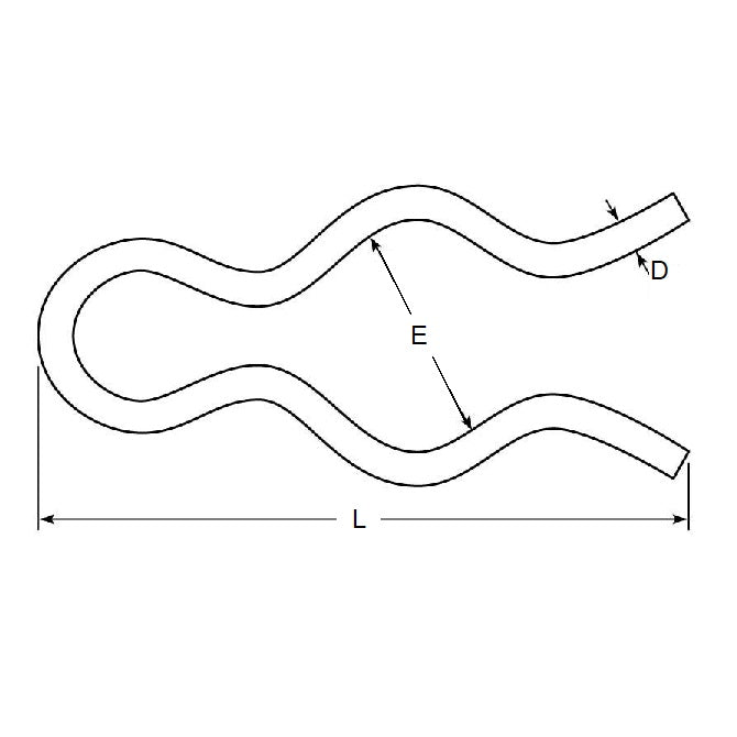 Perno di attacco 6,35 x 1,6 x 1,2 mm - Acciaio per molle esterno - MBA (confezione da 50)