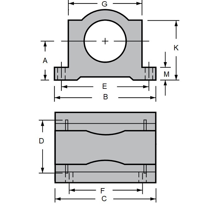 1088539 | LCHP-0095-024-CC (Each) --- Housings Pillow Block Closed Ceramic Coated Linear - 9.53 44.45 x 33.34 23.81 mm