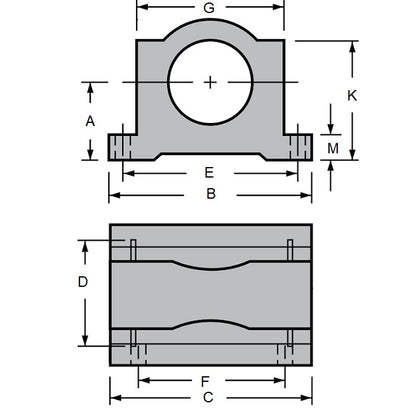1088539 | LCHP-0095-024-CC (Each) --- Housings Pillow Block Closed Ceramic Coated Linear - 9.53 44.45 x 33.34 23.81 mm