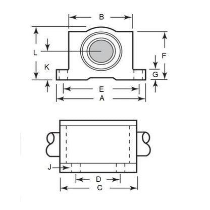 1112965 | LCHP-0159-049-TSS (Each) --- Thomson Super Smart Housings Linear - 15.88 63.500 x 44.450 49.28 mm Pillow Block Closed