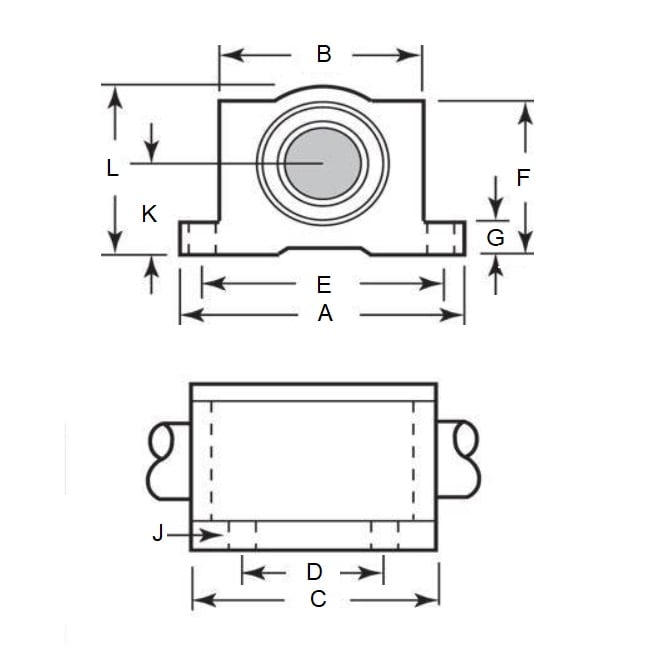 1136392 | LCHP-0254-071-TSS --- Thomson Super Smart Housings Linear - 25.4 mm x  82.550 x 60.452 x 71.37 mm