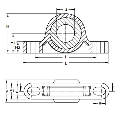 1094548 | BB-100-L280 --- Pillow Block Housing Assembly - 10 mm x 62 mm x 28 mm