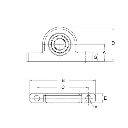 Boîtiers 9,525 mm - Rouleau à aiguilles à alignement automatique - MBA (Pack de 1)