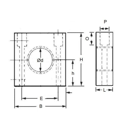 1120006 | HSGSQ-19.00X16.00 --- Housings - 19 mm x 16 mm x 38 mm