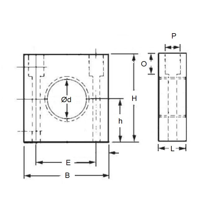 1113943 | HSGSQ-16.00X14.00 (Each) --- Square Miniature Housings - 16x14x32 mm - Steel Housing