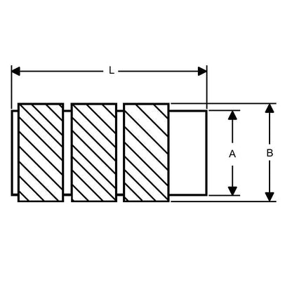 1046117 | SB-305540 (1500 Pcs) --- Inserts - M3x0.50 x 5.5 mm x 4 mm