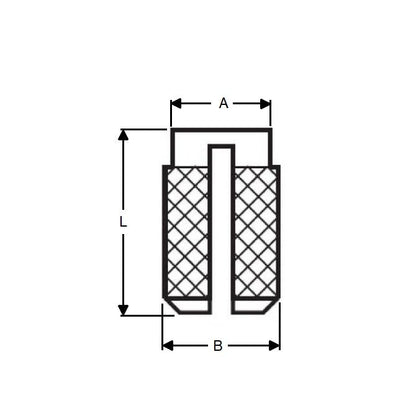 1051110 | IN-EP-0350-064-B (50 Pcs) --- Inserts - M3.5x0.6 (3.5mm Standard) x 4.76 mm x 6.35 mm