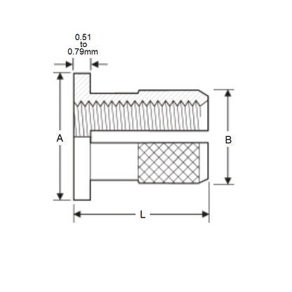 1071026 | IN-EP-064C-127-FS3 (Each) --- Expansion Inserts - 1/4-20 UNC - 6.35mm - 7.938x12.7 mm Press In - Stainless Steel 303/304 Similar to A2, 18-8 HRB80 Insert