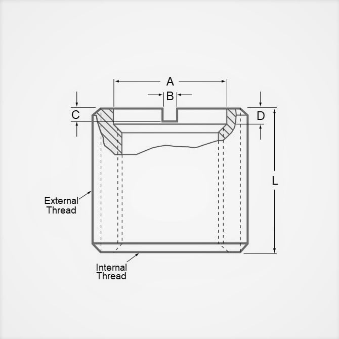 1124806 | EZL-200-360-300-C --- Inserts - M20x2.5 (20mm Standard) x 30 mm 36.000mm (M36 x 4)