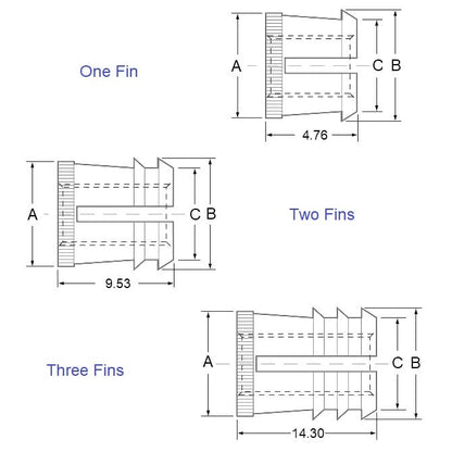 1060789 | IN-PF-0476F-095-W (5 Pcs) --- Inserts - 10-32 UNF (4.762mm) x 6.6 mm x 4.76 mm