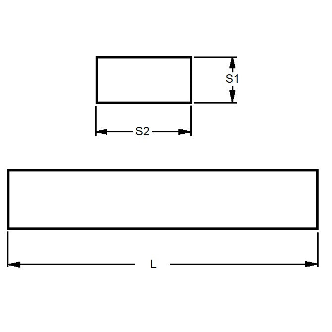 1080131 | 2R-0080-0100-1000-KS3U (Each) --- Rectangular Keysteel Lengths - 8x10x1000 mm - Stainless Steel 303 Similar to A2, 304, 18-8