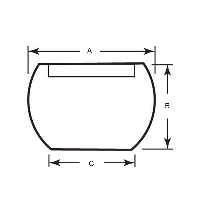 Pomello a sfera 1/2-13 UNC x 47,63 mm - Plastica filettata - Femmina - MBA (confezione da 1)