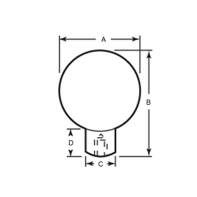 Bouton Boule 8-32 UNC x 16,89 mm - Fileté avec Tige Laiton Insert Phénolique - Femelle avec Tige - MBA (Pack de 1)