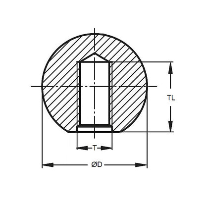 1059207 | KF048C-019-TPST --- Ball Knobs - 10-24 UNC (4.76mm) x 19.05 mm x 9.5 mm