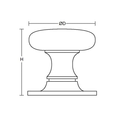 1057020 | KF042C-032-CAB-CH --- Knobs - 31.8 mm x 25.4 mm