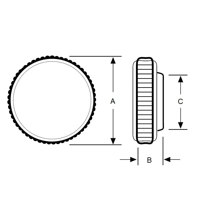 1073965 | KM064-019-KNU-R (10 Pcs) --- Thumb Knobs - 1/4 (6.35mm) - Use Own Screw x 19.05 mm x 7.9 mm