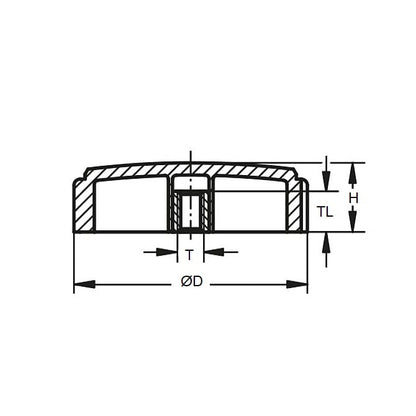 1083217 | KF080M-025-KN-PH --- Knobs - M8x1.25 x 25 mm x 15 mm