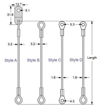 1201195 | FPC-6NRS --- Nylon Coated Steel Lanyards - 152 mm B