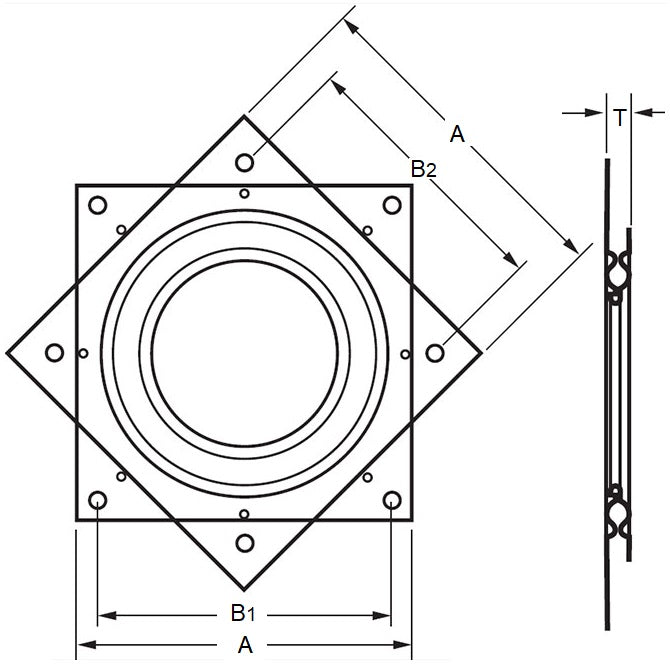 1203445 | LSB-150 (PK-100) --- Lazy Susan Bearings - 150x8 mm - 225 kg - Steel