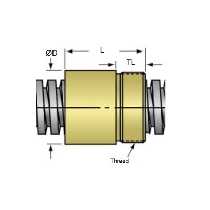 1073826 | AR201RS --- Leadscrew - 6.35 mm x 16 x 1