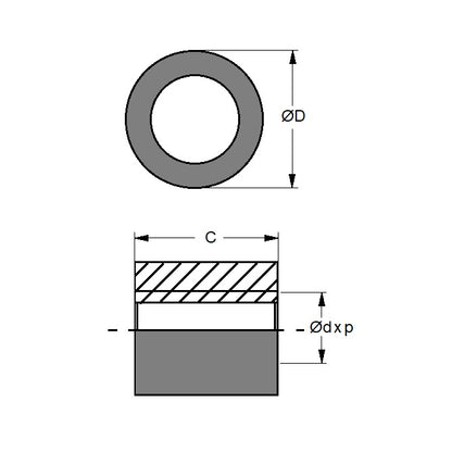 1117741 | KSM184-OUK (Each) --- Nuts Leadscrew - 18x4 mm - Right Hand Metric - Carbon Manganese Steel S300 Pb