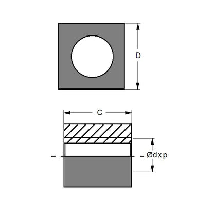 1123183 | VKM204LH --- Nuts Leadscrew - 20 mm x 4 mm Left Hand