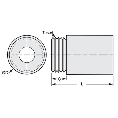 1073827 | HB21SN-25161 --- Leadscrew - 6.35 mm x 16 x 1