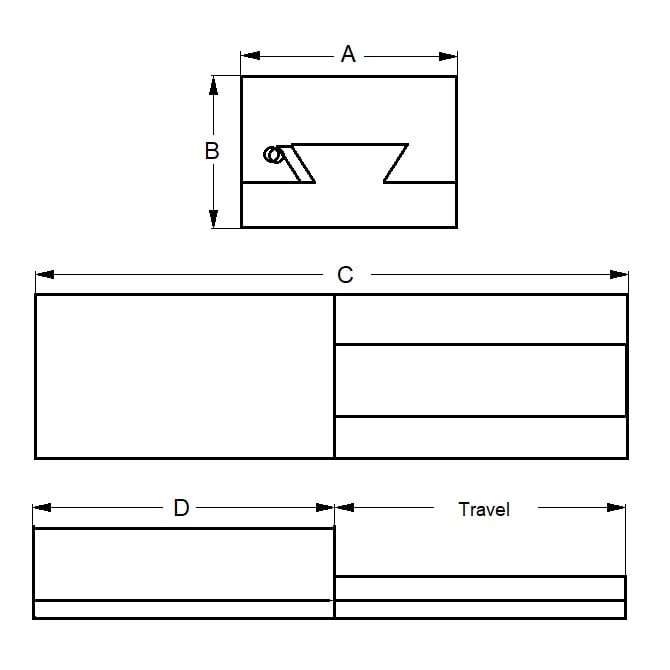 1188870 | DV490RS --- Dovetail Slides - 101.6 x 44.45 x 355.6