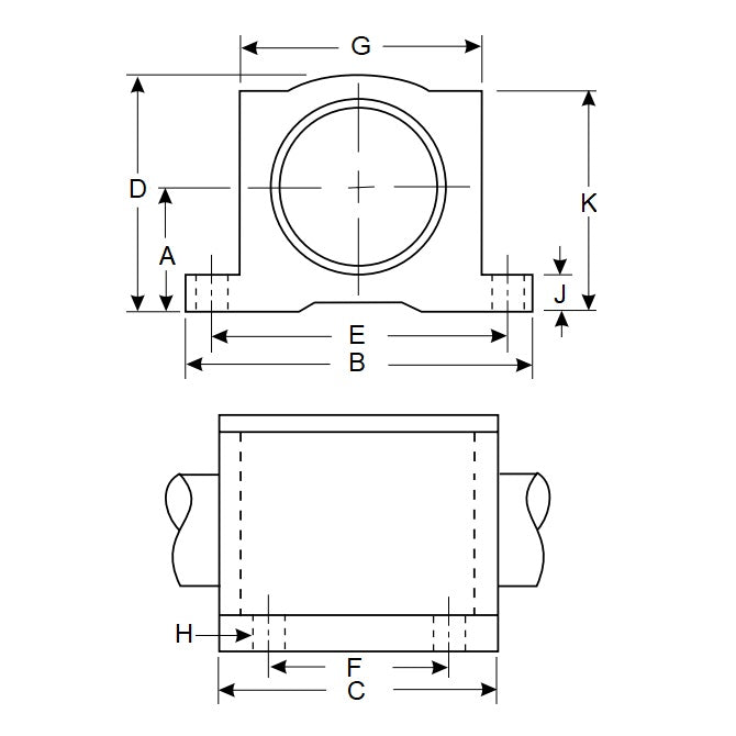 1163425 | BBFP-508-C --- Housings - 50.8 mm x 53.975 mm x 152.4 mm