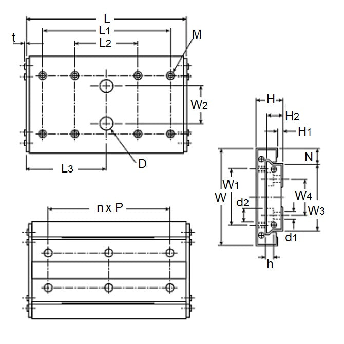1079264 | BWU8-20 (PK-10) --- Linear Slides - 8x4x20 mm Clean Room