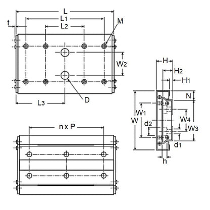 1080787 | BWU8-20 (10 Pcs) --- Linear Slides - 8 mm x 4 mm x 20 mm