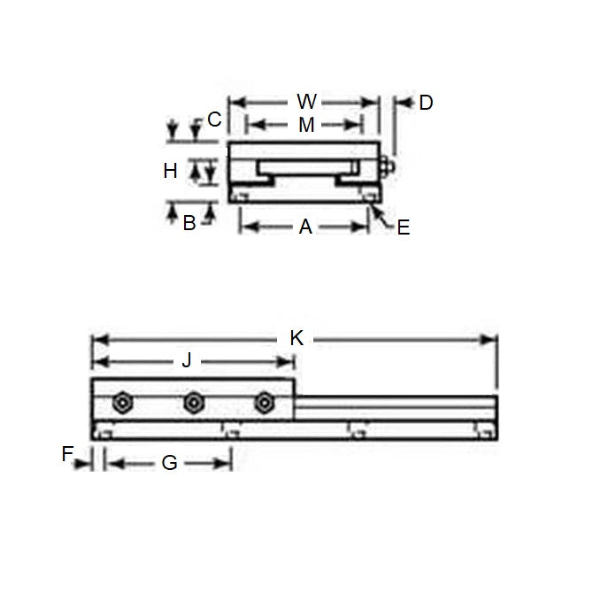 1163811 | KD-180RS --- Slide Assemblies Linear - 50.8 mm x 2721.6 Kg x 41.275 mm