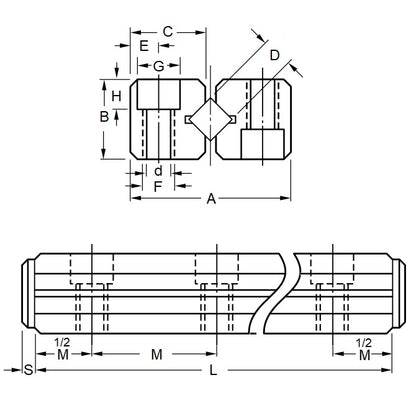 1075474 | DT1051RS (Each) --- Linear Slides - Number of Rollers 7 - 80.01x57.99 mm Cross Roller Rail